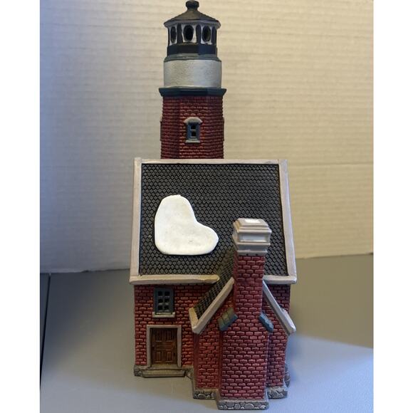 Vintage 1997 Lemax 75245 Plymouth Corners Village Lighted Rocky Point Lighthouse - Picture 2 of 6